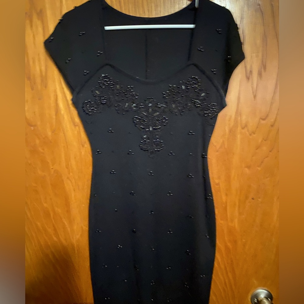 Stunning beaded little black dress